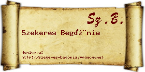 Szekeres Begónia névjegykártya